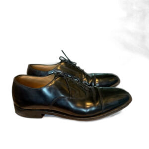 Johnston & Murphy Crown Aristocraft Oxfords Men's Size12 Black Leather Cap Toe